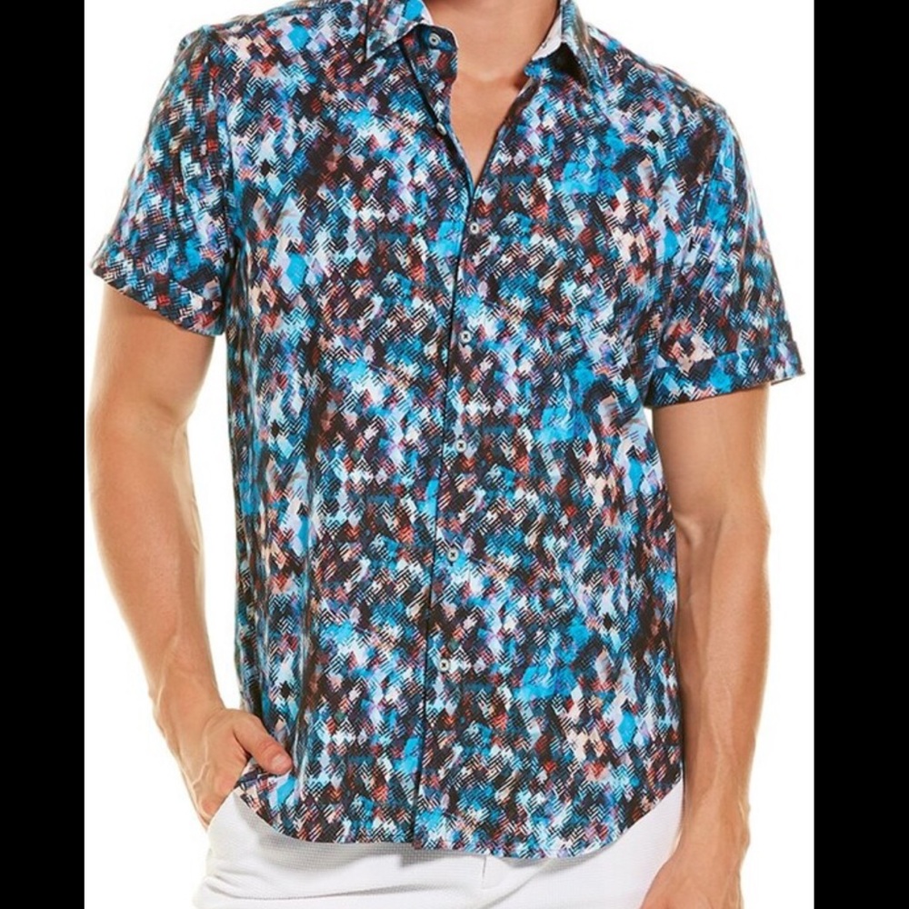Robert Graham Fort Hood Short Sleeve Woven Shirt NWT